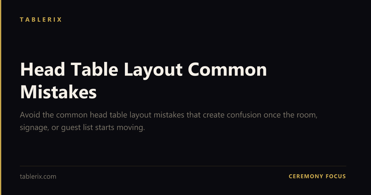 Head Table Layout Common Mistakes | Tablerix