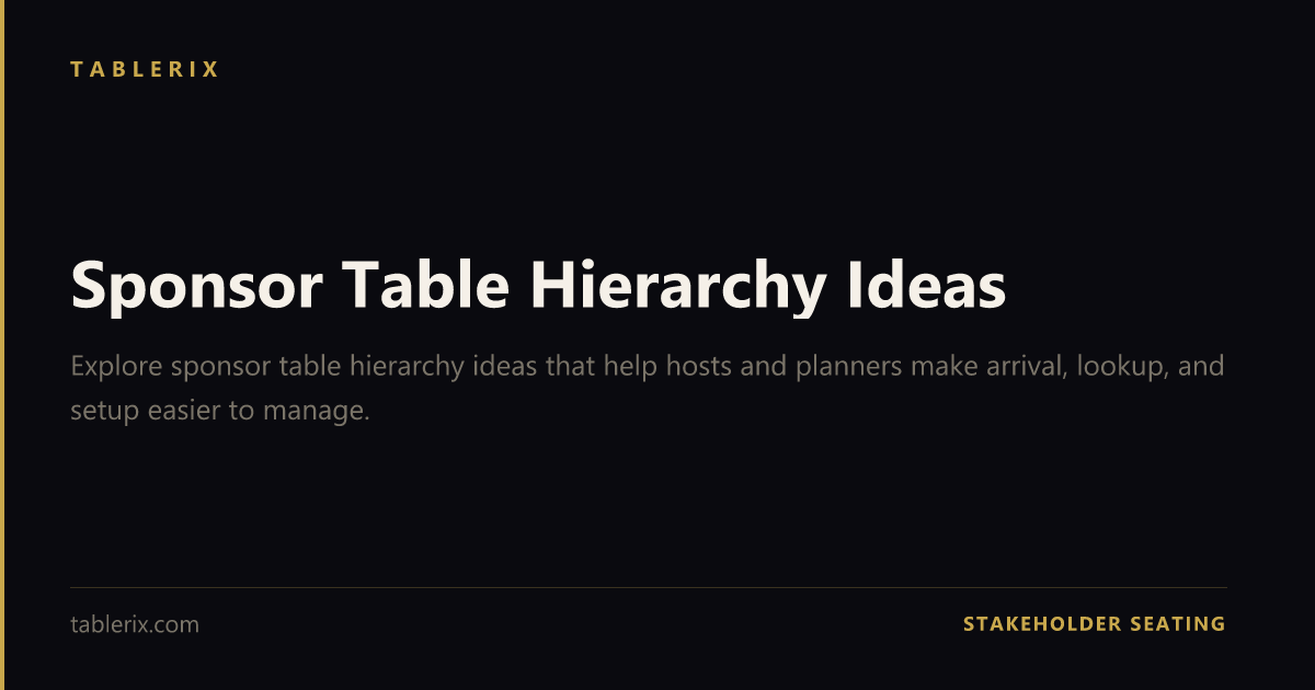 Sponsor Table Hierarchy Ideas | Tablerix